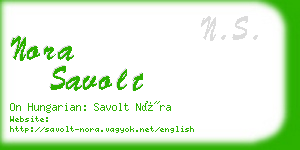 nora savolt business card